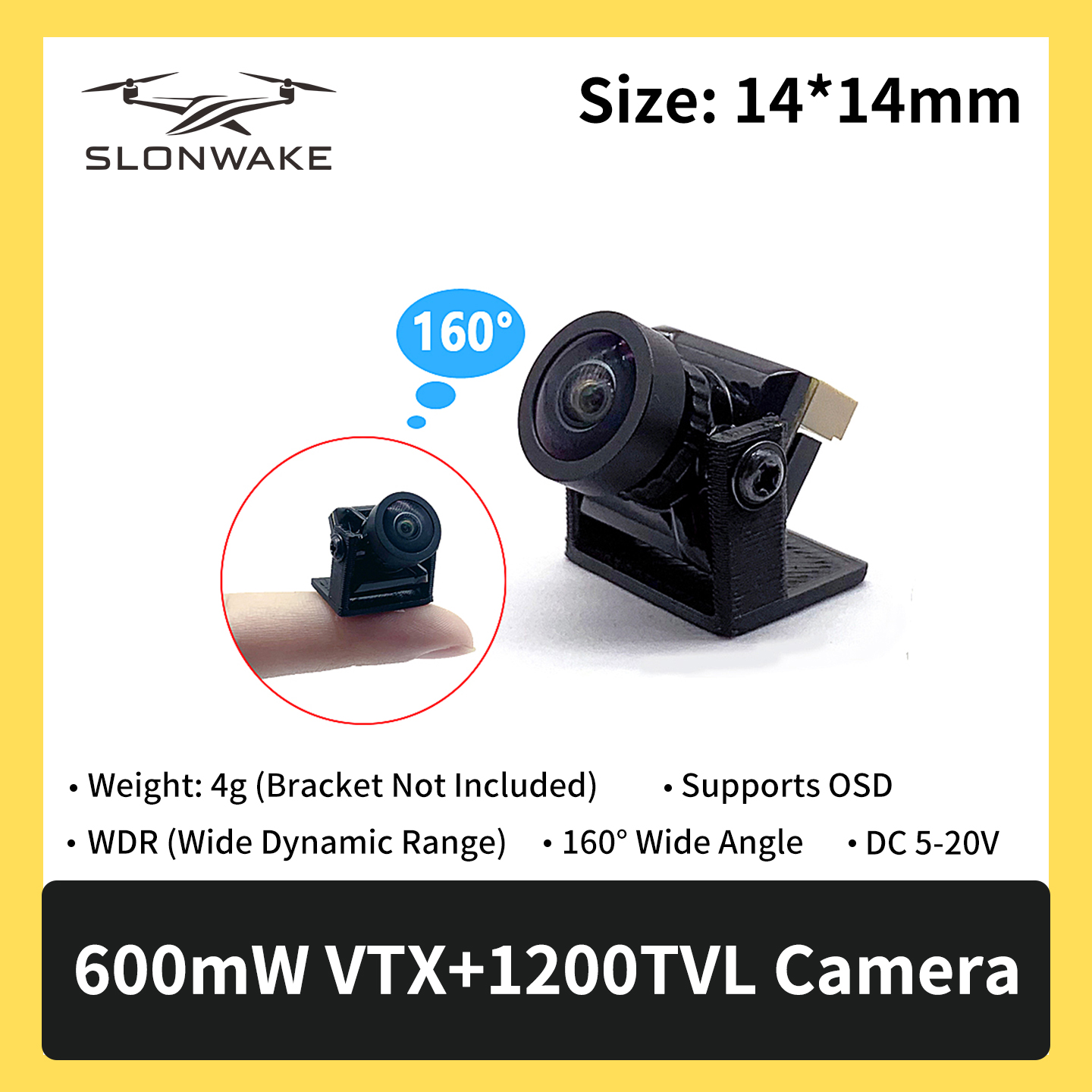 SLONWAKE 5.8G 600mW 7-24V FPV  - Fpv Drone Camera บทวิจารณ์และราคา