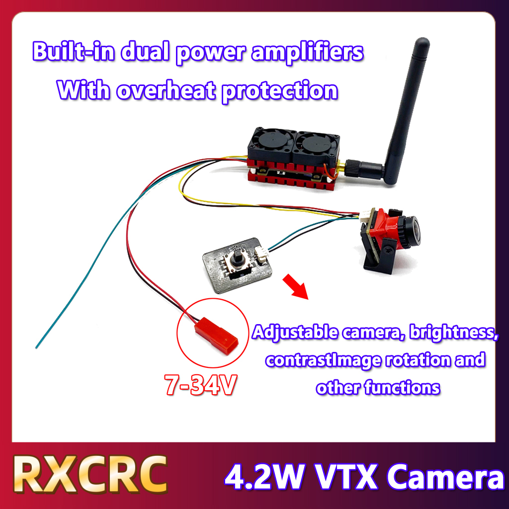 RXCRC 5.8G 48CH 4.2W High Powe - Fpv Drone Camera บทวิจารณ์และราคา