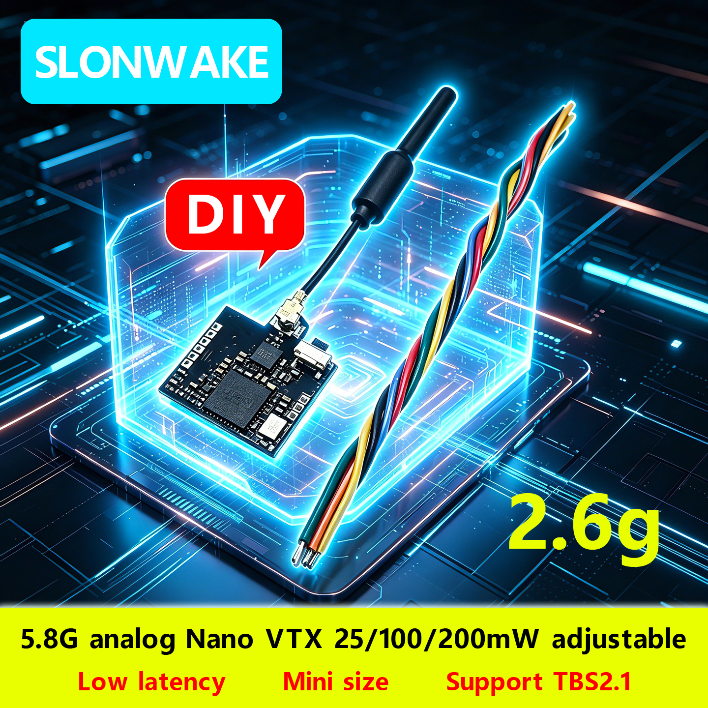 SLONWAKE Nano 5.8G 48CH 200mW  - Fpv Drone Frame บทวิจารณ์และราคา